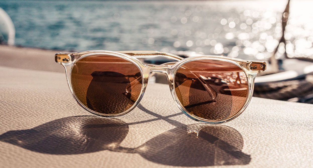 sunglasses on a terrace